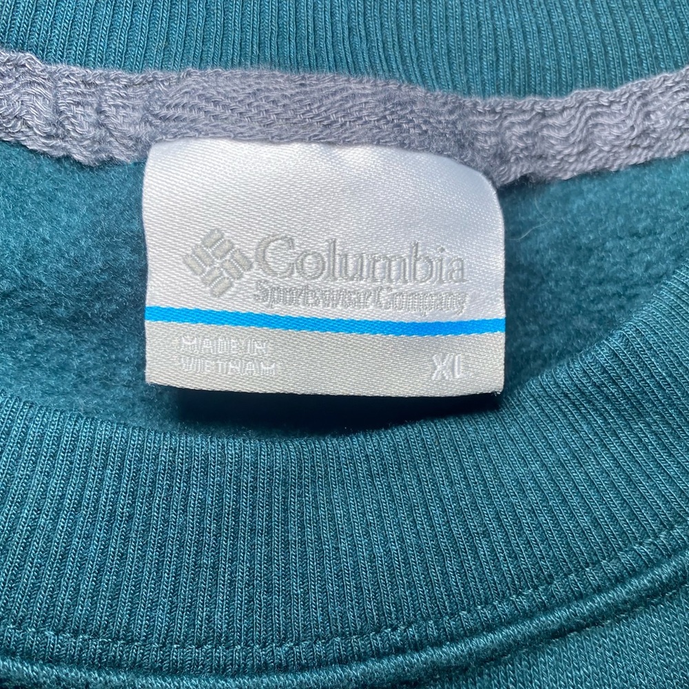 Columbia Men's Deep Teal Crewneck Sweater - Picture 3 of 5